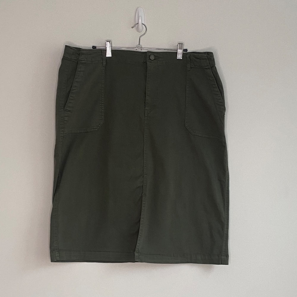Caslon Plus Size Army Green Skirt